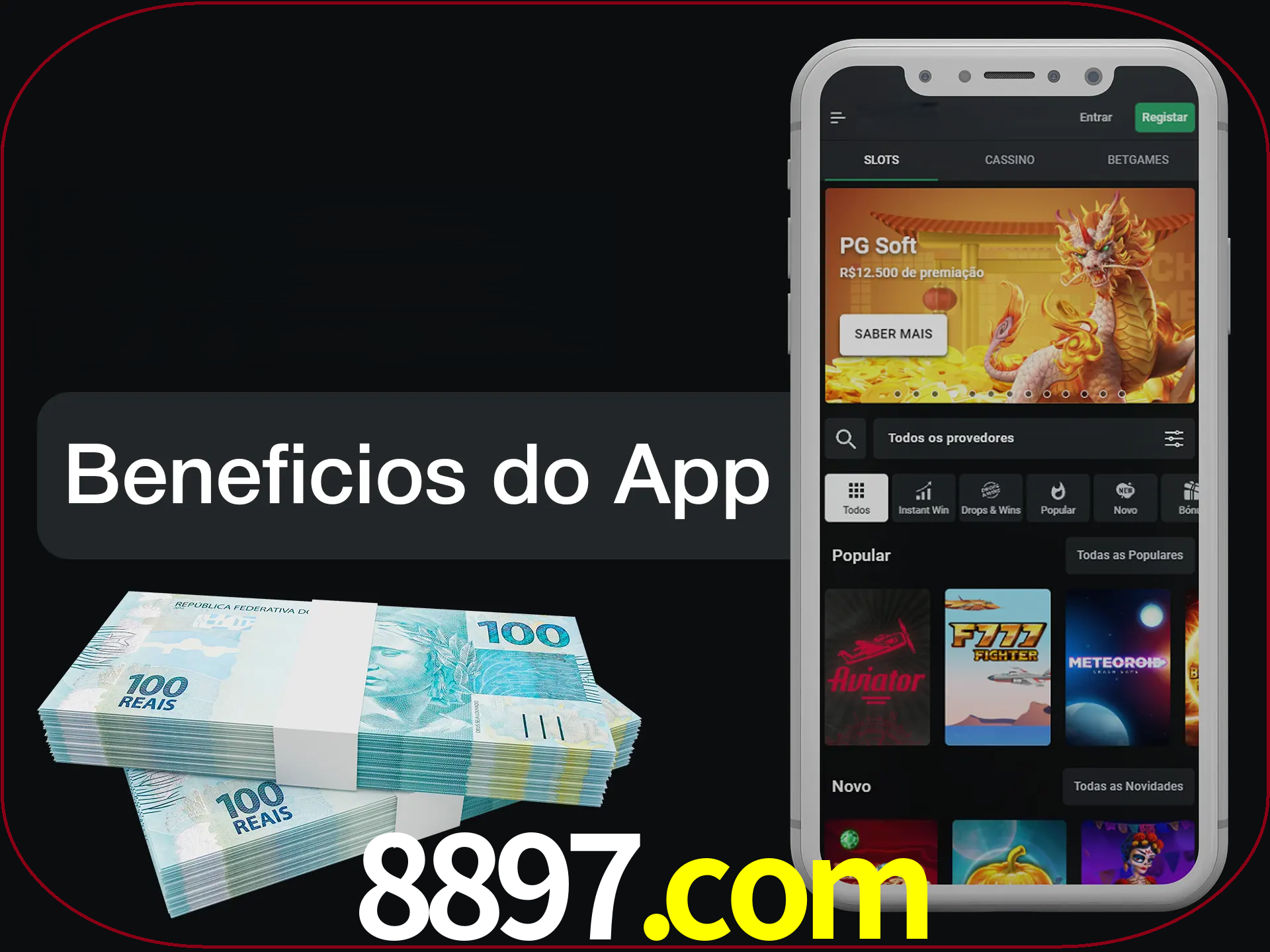 Obtenha todos os benefícios usando o aplicativo.