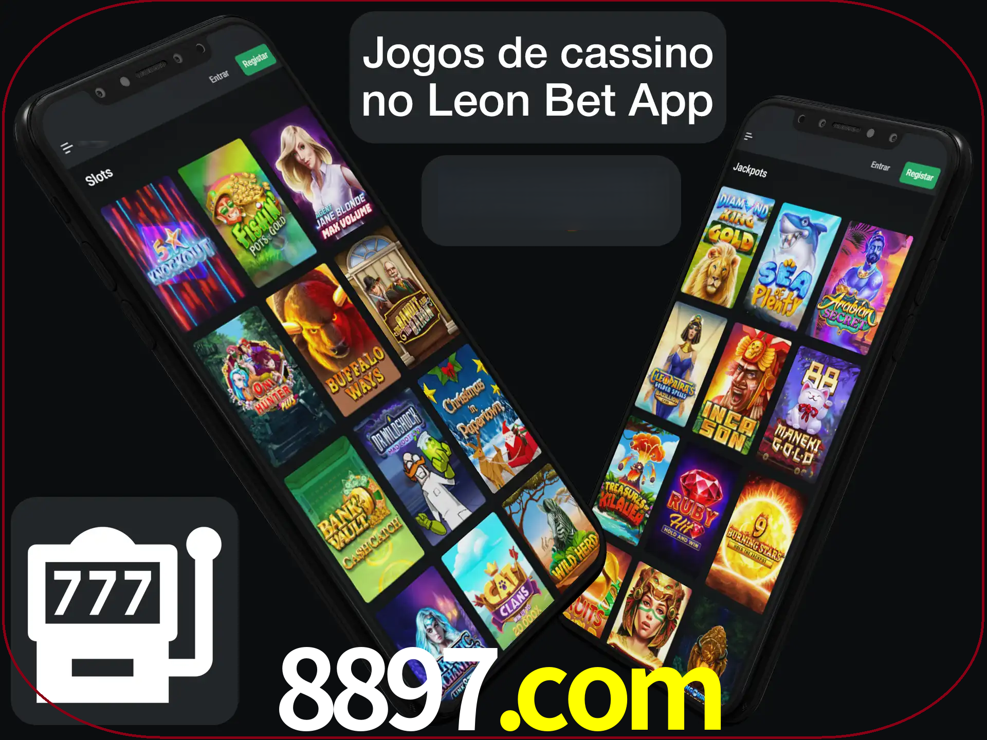 Escolha quais jogos de cassino jogar no app.