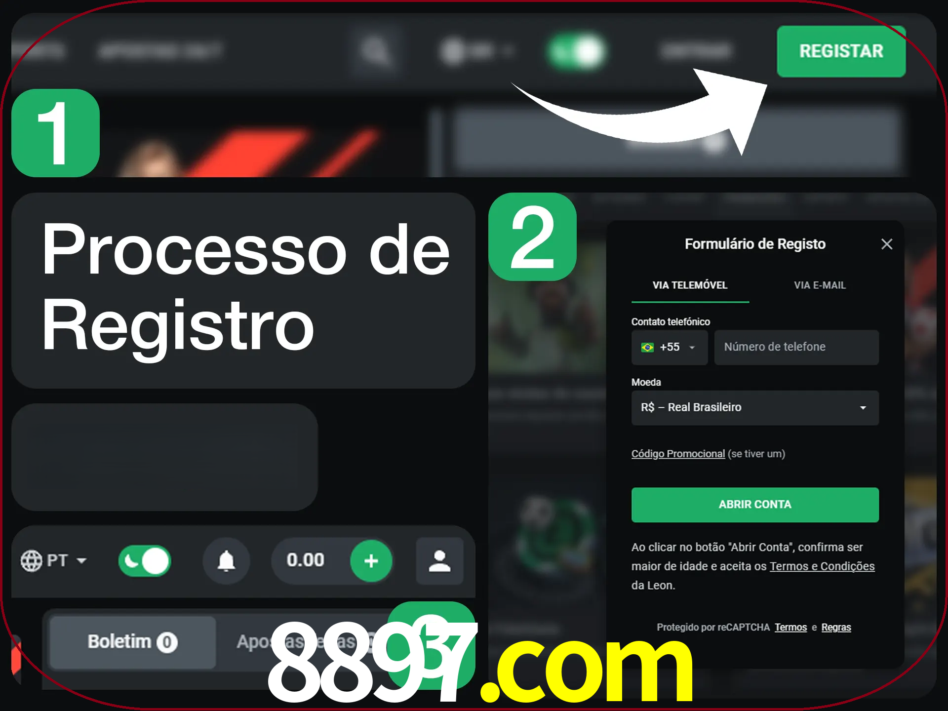 O processo de registro na LeonBet é simples.
